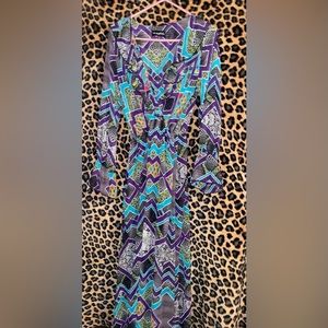 Gorgeous multi pattern maxi dress. Large. Perfect condition